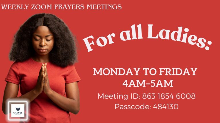 Ladies Prayer Zoom Meeting